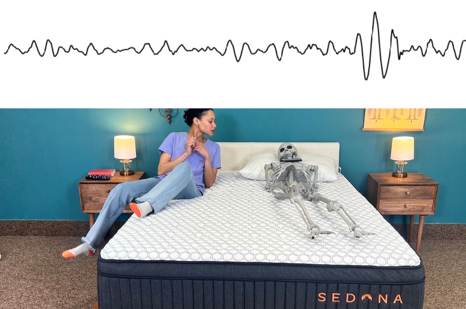 Motion Isolation Brooklyn Bedding Elite being tested by Sleep Advisor