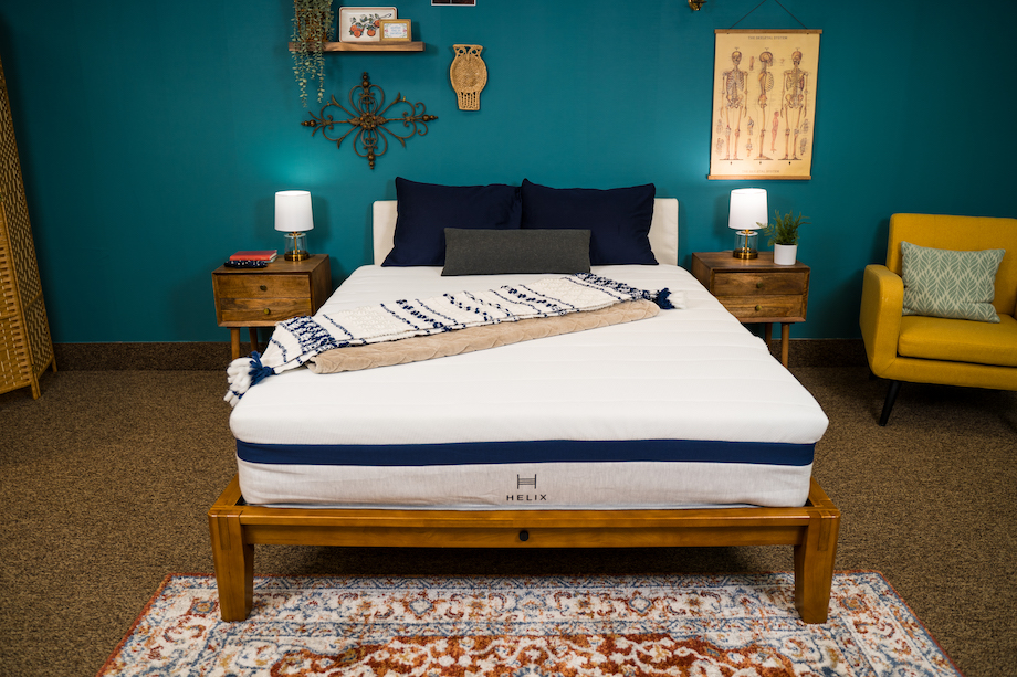 Helix Midnight Mattress in the Sleep Advisor studio